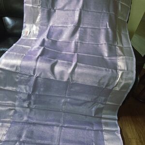 Beautiful New Lavender Color Pure Benarasi Tissue Silk Saree With BP